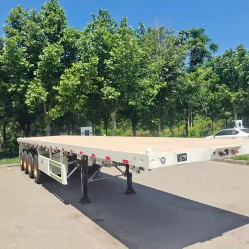 Brand New 3 Axle Flatbed Semi Trailer Heavy Duty Container Steel Machinery Transport Flat Semi-Trailer Custom Dimension For Africa Southeast Asia Logistics Export