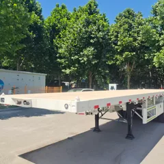 Brand New 3 Axle Flatbed Semi Trailer Heavy Duty Container Steel Machinery Transport Flat Semi-Trailer Custom Dimension For Africa Southeast Asia Logistics Export