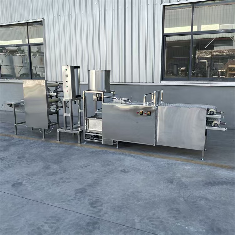 2.7m Automatic Tofu Skin Production Line, Model 270 Pneumatic Timed Pressing Machine, Complete Commercial Tofu Sheet Processing Equipment