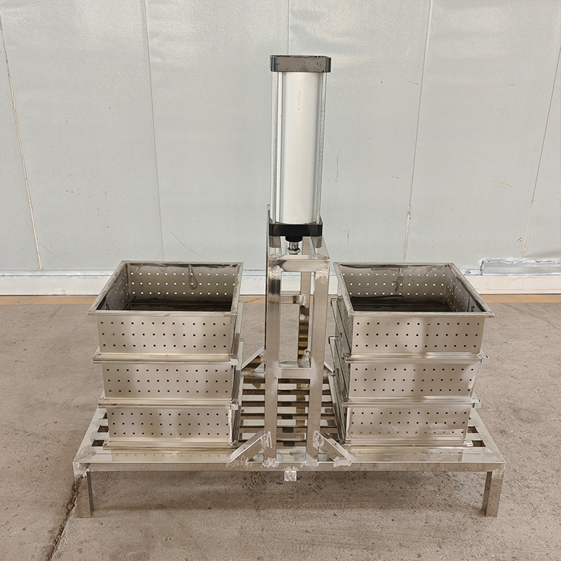 Title: Double Station Pneumatic Dried Tofu Press Machine, Timed Automatic Tofu Forming Press for Small Bean Product Workshop