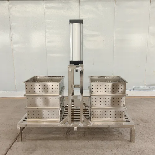 Title: Double Station Pneumatic Dried Tofu Press Machine, Timed Automatic Tofu Forming Press for Small Bean Product Workshop
