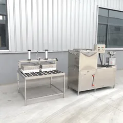 Automatic Soybean Grinding & Boiling Tofu Complete Machine, Electric Heating Pneumatic Double Station Tofu & Dried Tofu Making Equipment