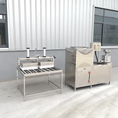 Automatic Soybean Grinding & Boiling Tofu Complete Machine, Electric Heating Pneumatic Double Station Tofu & Dried Tofu Making Equipment