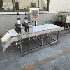Double Cutter Pneumatic Cutting Machine, Laser Induction Automatic Cutter for Tofu & Dried Tofu, Commercial Bean Product Slicing Equipment