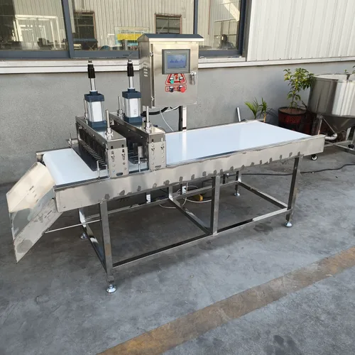Double Cutter Pneumatic Cutting Machine, Laser Induction Automatic Cutter for Tofu & Dried Tofu, Commercial Bean Product Slicing Equipment