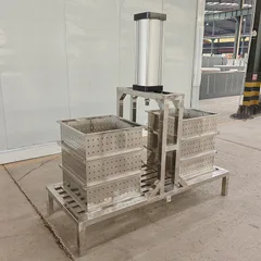 Title: Double Station Pneumatic Dried Tofu Press Machine, Timed Automatic Tofu Forming Press for Small Bean Product Workshop