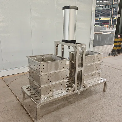 Title: Double Station Pneumatic Dried Tofu Press Machine, Timed Automatic Tofu Forming Press for Small Bean Product Workshop