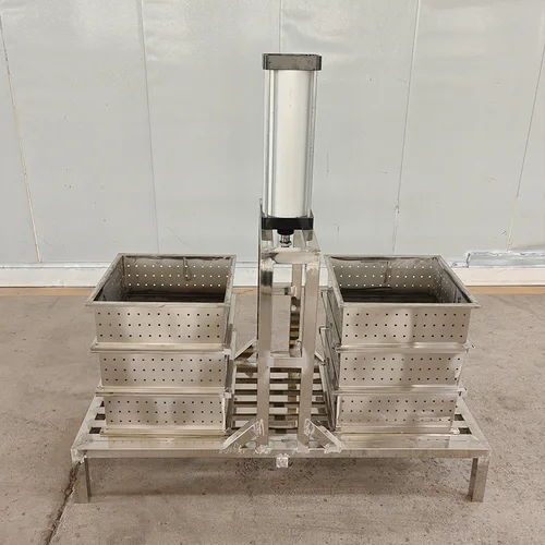 Title: Double Station Pneumatic Dried Tofu Press Machine, Timed Automatic Tofu Forming Press for Small Bean Product Workshop
