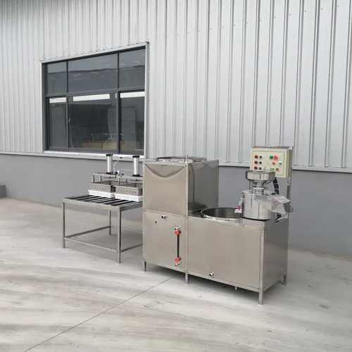 Automatic Soybean Grinding & Boiling Tofu Complete Machine, Electric Heating Pneumatic Double Station Tofu & Dried Tofu Making Equipment