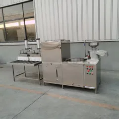 Automatic Soybean Grinding & Boiling Tofu Complete Machine, Electric Heating Pneumatic Double Station Tofu & Dried Tofu Making Equipment