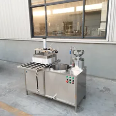 Small Integrated Soybean Grinding & Boiling Tofu Making Machine, Electric Heating Pneumatic Single Station Tofu Forming Equipment for Stall & Mini Workshop