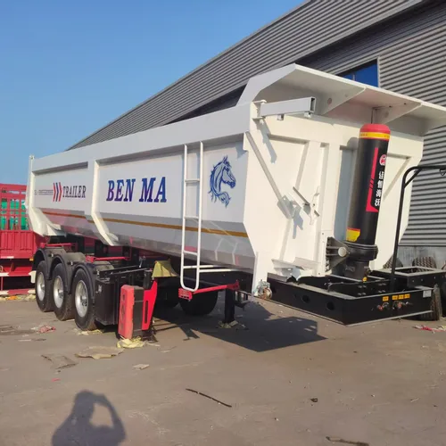 BEN MA Tri-Axle U-Type Rear Tipper Semi-Trailer, Heavy-Duty Trailer for Sand, Gravel & Muck Haulage