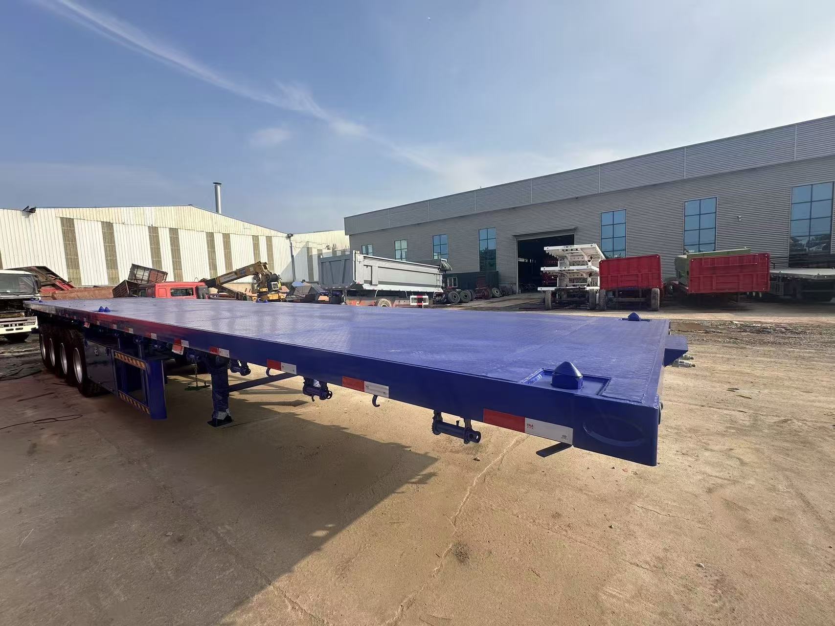 13-meter four-line eight-axle flatbed semi-trailer