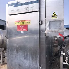 Used QXZ2/2 Stainless Steel Automatic Smoke Oven Multi-function Cooking Drying Smoking Integrated Machine For Sausage Bacon Ham Smoked Chicken Bean Products Meat Food Processing Factory Bulk Export FOB USD Price Available