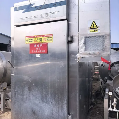 Used QXZ2/2 Stainless Steel Automatic Smoke Oven Multi-function Cooking Drying Smoking Integrated Machine For Sausage Bacon Ham Smoked Chicken Bean Products Meat Food Processing Factory Bulk Export FOB USD Price Available