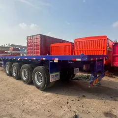 13-meter four-line eight-axle flatbed semi-trailer