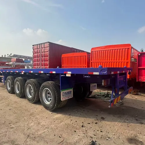 13-meter four-line eight-axle flatbed semi-trailer