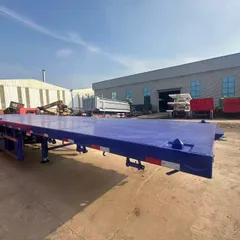 13-meter four-line eight-axle flatbed semi-trailer