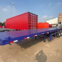 13-meter four-line eight-axle flatbed semi-trailer