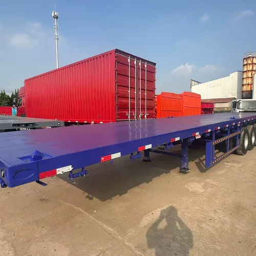 13-meter four-line eight-axle flatbed semi-trailer