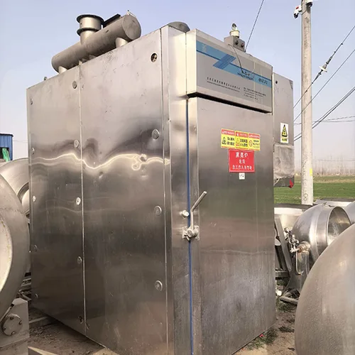 Used QXZ2/2 Stainless Steel Automatic Smoke Oven Multi-function Cooking Drying Smoking Integrated Machine For Sausage Bacon Ham Smoked Chicken Bean Products Meat Food Processing Factory Bulk Export FOB USD Price Available