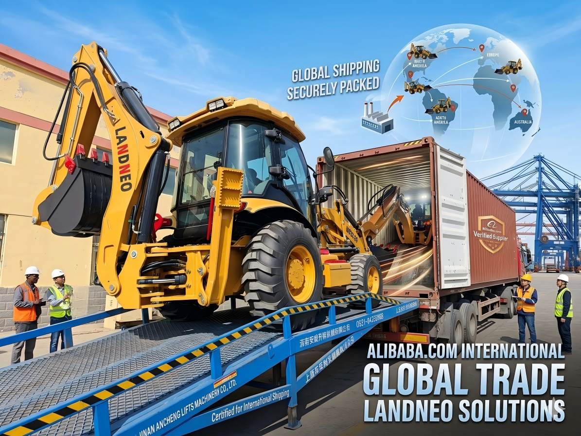 SHENTUI mini backhoe loader with four-wheel-drive diesel configuration