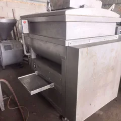 Used Horizontal Vacuum Meat Mixer 304 Stainless Steel Double Shaft Stuffing Blending Machine For Sausage Ham Meatball Dumpling Filling Processing Factory Bulk Export FOB USD Price Available