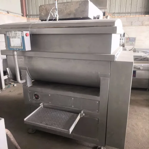 Used Horizontal Vacuum Meat Mixer 304 Stainless Steel Double Shaft Stuffing Blending Machine For Sausage Ham Meatball Dumpling Filling Processing Factory Bulk Export FOB USD Price Available