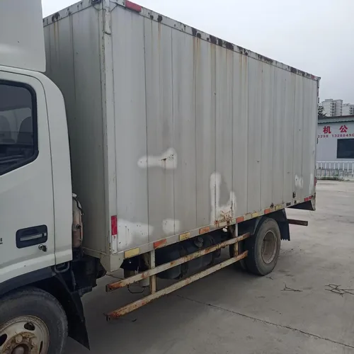 Used Golden Logo JAC SHUAILING 4.2m Box Light Truck WP3Q124E41 Euro 4 Diesel Engine Power Steering Air Conditioner 700R16 Tyres For City Fresh Goods Express Logistics Distribution Bulk Export FOB USD Price Available