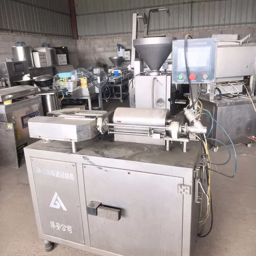 Fully Cleaned Stainless Steel Sausage Filling Linking Machine PLC Control USD PI Issuable Full Export Certification
