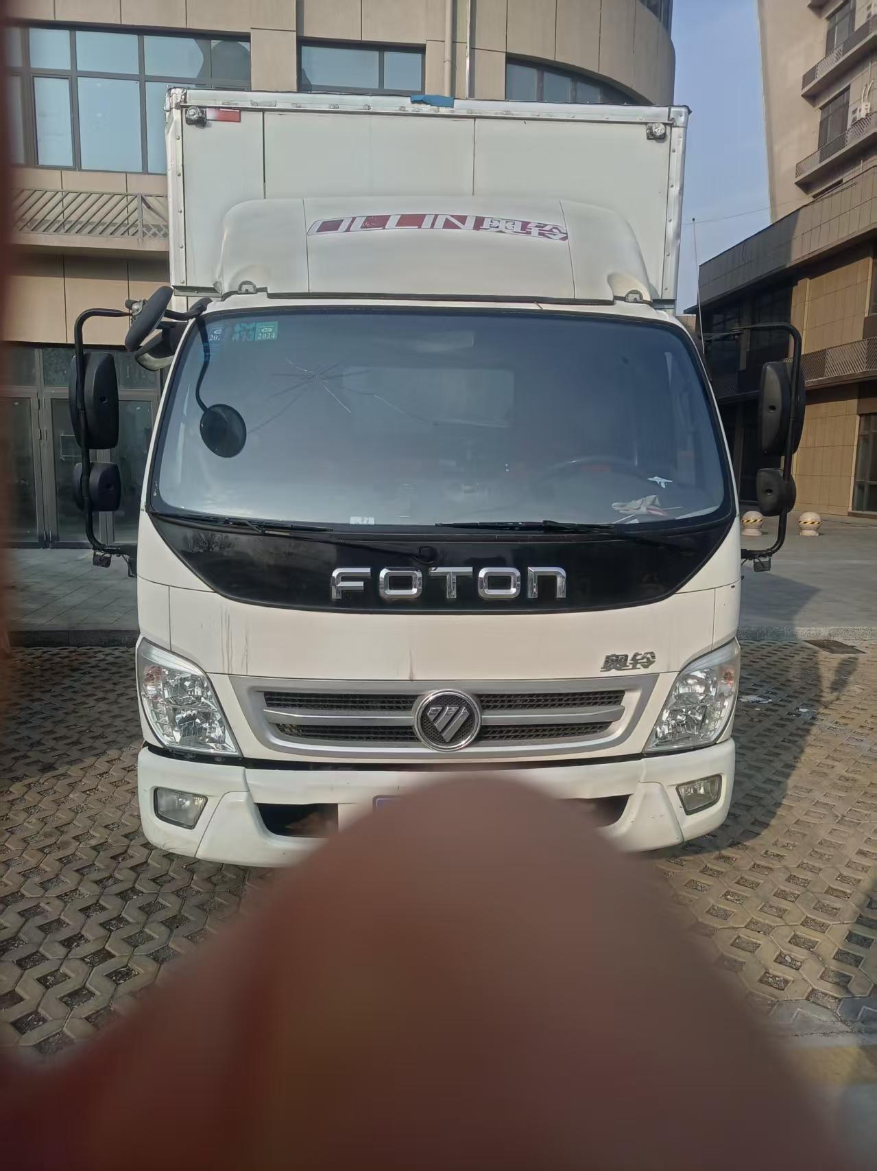 Used 2019 FOTON AOLING TX 4165×2300 Closed Box Light Truck 4J2.8TC3 Diesel Engine Power Steering Air Brake For Express Fresh Goods Urban Logistics Bulk Export FOB USD Price Available