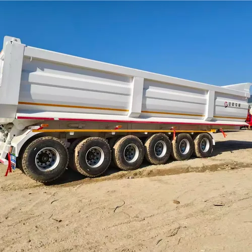 6 Axle U-Type Rear Tipper Semi Trailer, Rear Dump Semi-trailer for Sand Ore Muck Heavy Cargo Transport