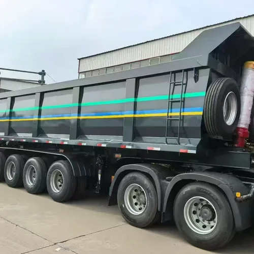 Brand New U-Type Rear Tipper Semi Trailer 4 Axle Heavy Duty Dump Trailer For Sand Stone Ore Coal Transport High Strength Steel Box Whole Vehicle Export FOB USD Price Available