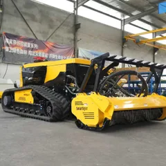 75 HP Full-Hydraulic Remote Controlled Fire Break Clearing Robot, Forest Wood Shredding Brush Cutter