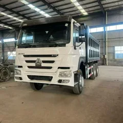 Used HOWO 375HP 6×4 Rear Tipper Dump Truck Custom White Cab Black Cargo Box For Mine Sand Stone Construction Transport Whole Vehicle Export FOB USD Price Available