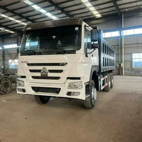 Used HOWO 375HP 6×4 Rear Tipper Dump Truck Custom White Cab Black Cargo Box For Mine Sand Stone Construction Transport Whole Vehicle Export FOB USD Price Available