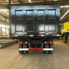 Used HOWO 375HP 6×4 Rear Tipper Dump Truck Custom White Cab Black Cargo Box For Mine Sand Stone Construction Transport Whole Vehicle Export FOB USD Price Available