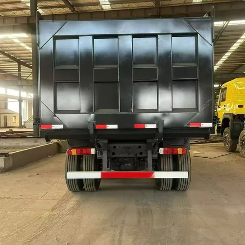 Used HOWO 375HP 6×4 Rear Tipper Dump Truck Custom White Cab Black Cargo Box For Mine Sand Stone Construction Transport Whole Vehicle Export FOB USD Price Available