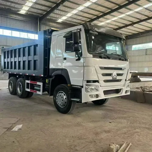 Used HOWO 375HP 6×4 Rear Tipper Dump Truck Custom White Cab Black Cargo Box For Mine Sand Stone Construction Transport Whole Vehicle Export FOB USD Price Available
