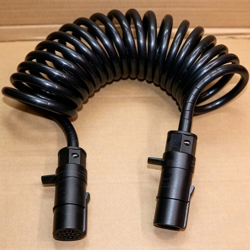 High Elastic PVC Retractable Trailer Power Cable Anti-freeze Oil Resistant Fit All ISO 7 Core Socket Full Export Documents With USD Proforma Invoice