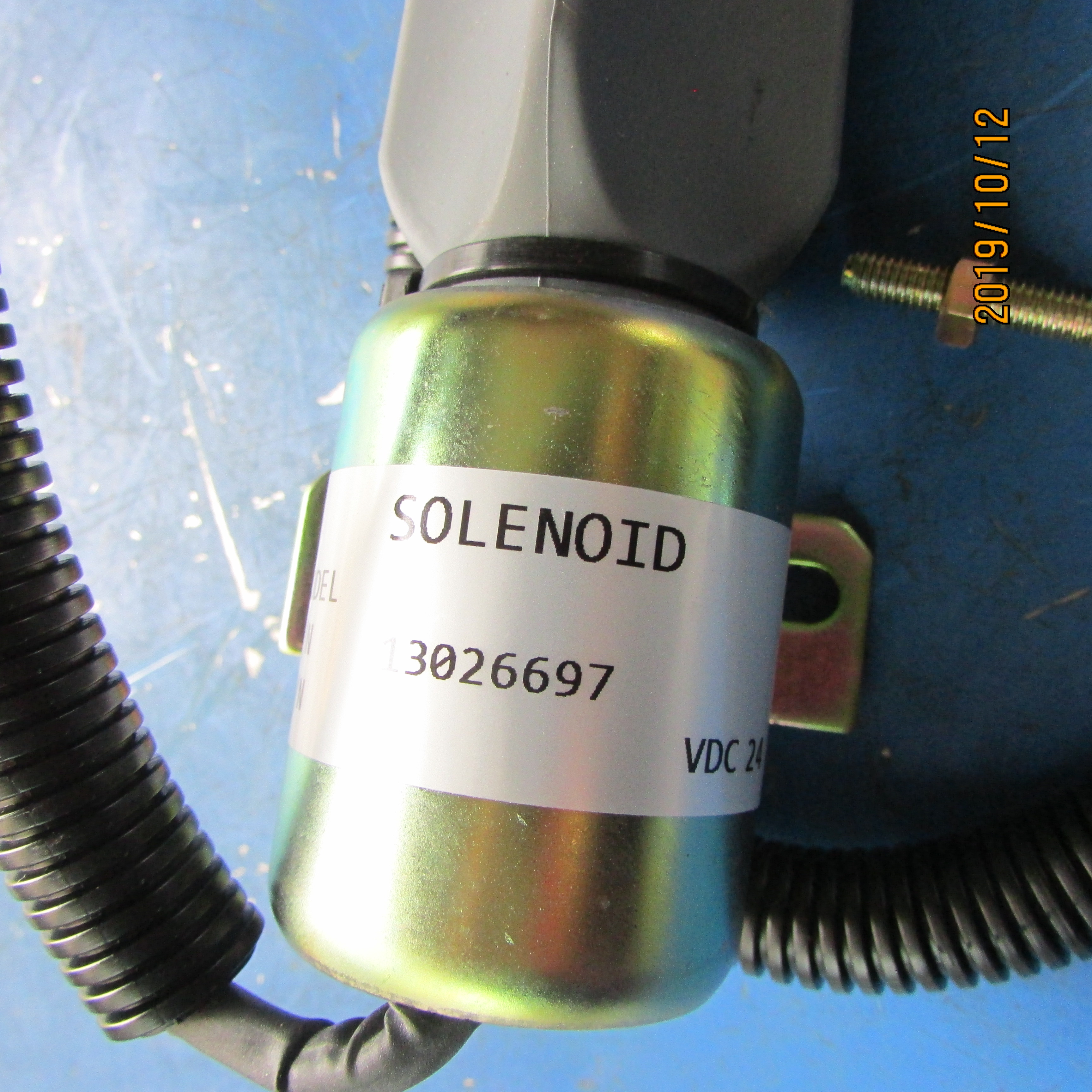 XCMG Construction Engine Spare: Fuel Shut-off Solenoid 860123608 | 24V Stop Solenoid