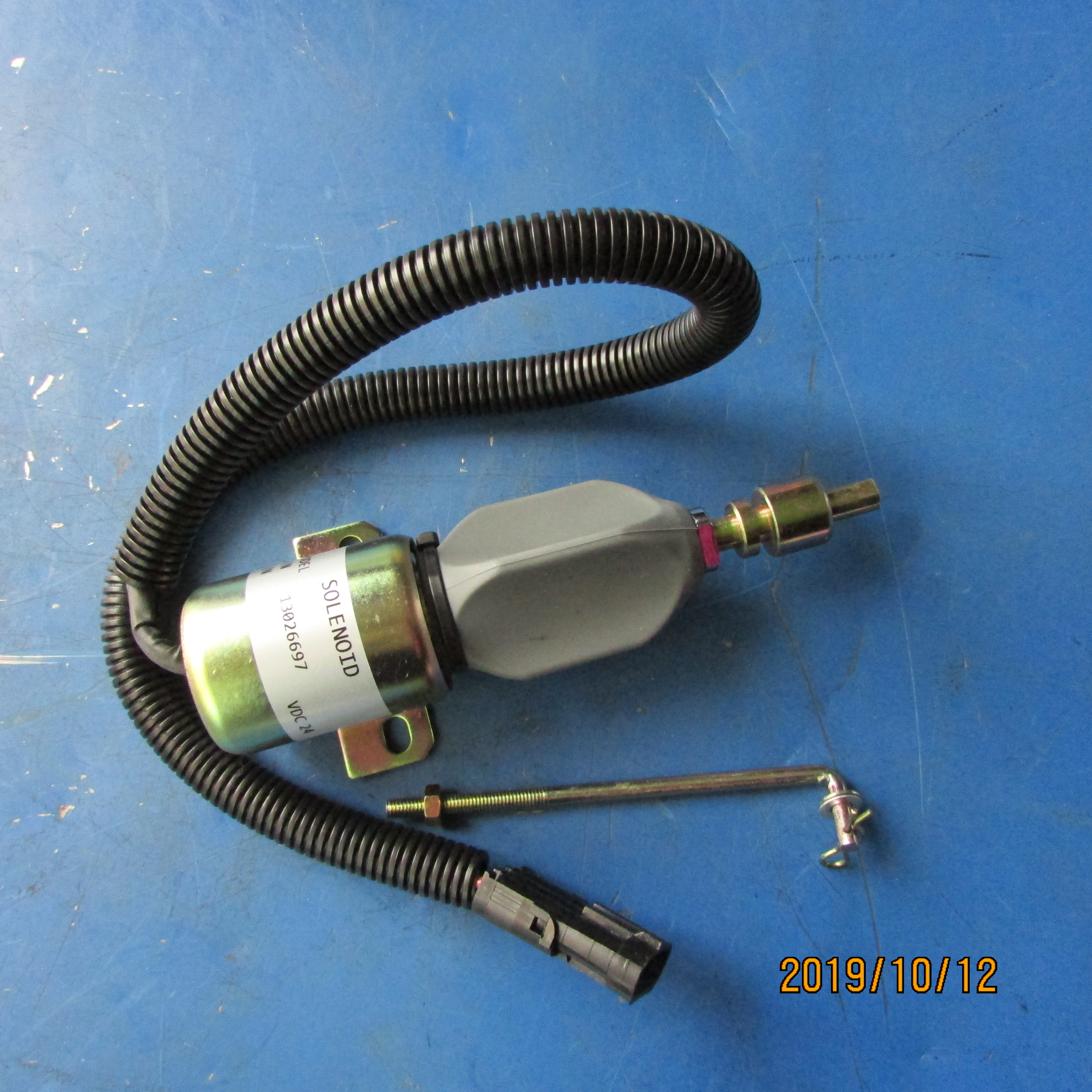 XCMG Construction Engine Spare: Fuel Shut-off Solenoid 860123608 | 24V Stop Solenoid