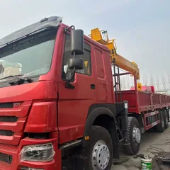 Used Refurbished Sinotruk HOWO 8x4 Lifting Truck 12Ton Hydraulic Crane For Construction