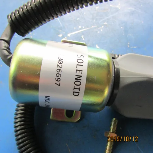 XCMG Construction Engine Spare: Fuel Shut-off Solenoid 860123608 | 24V Stop Solenoid