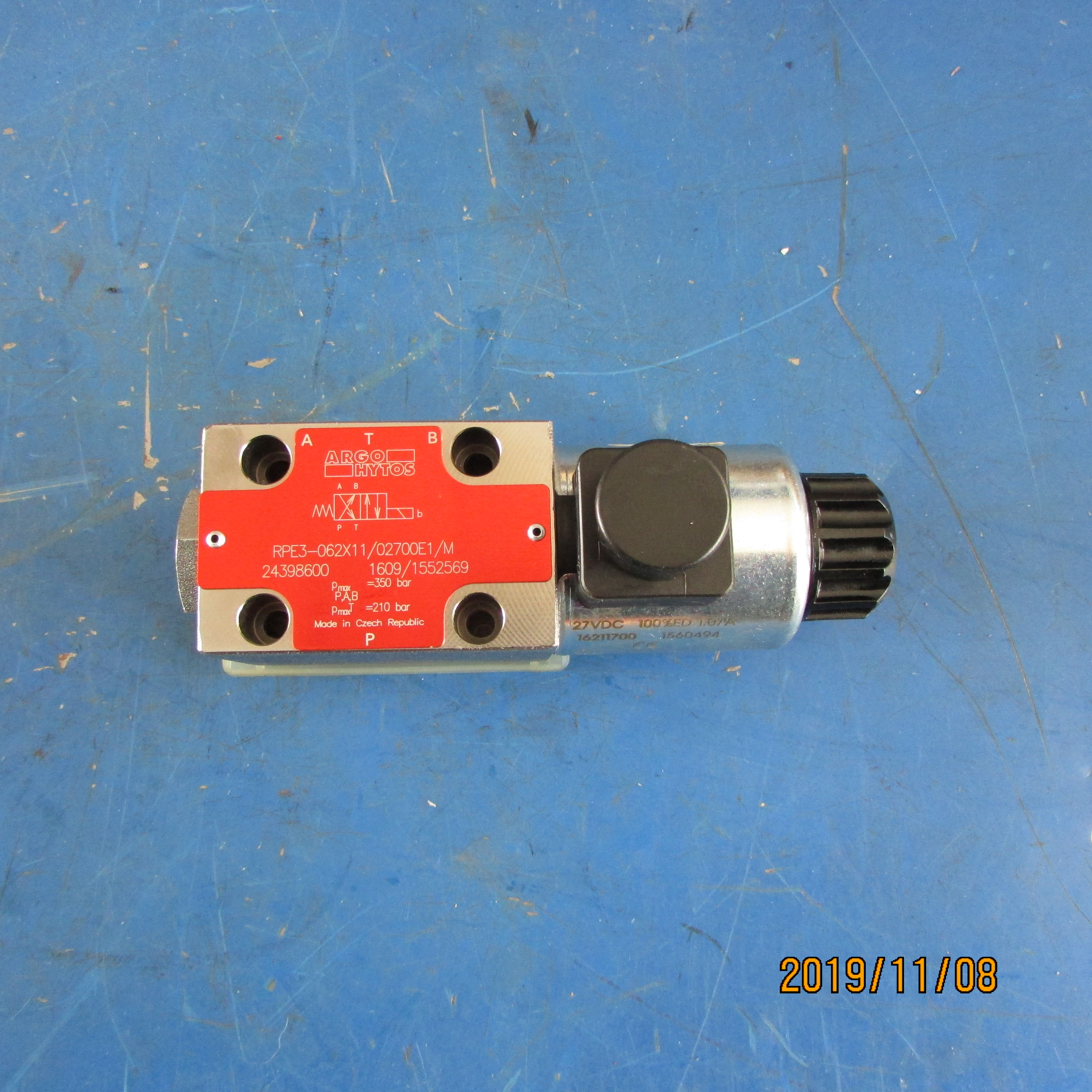 XCMG Paver Exact PN 803084262 (RPE3-06-2X11) – 27V DC Coil w/ Freewheel Diode | Fits RP603/RP803/RP953/RP953T