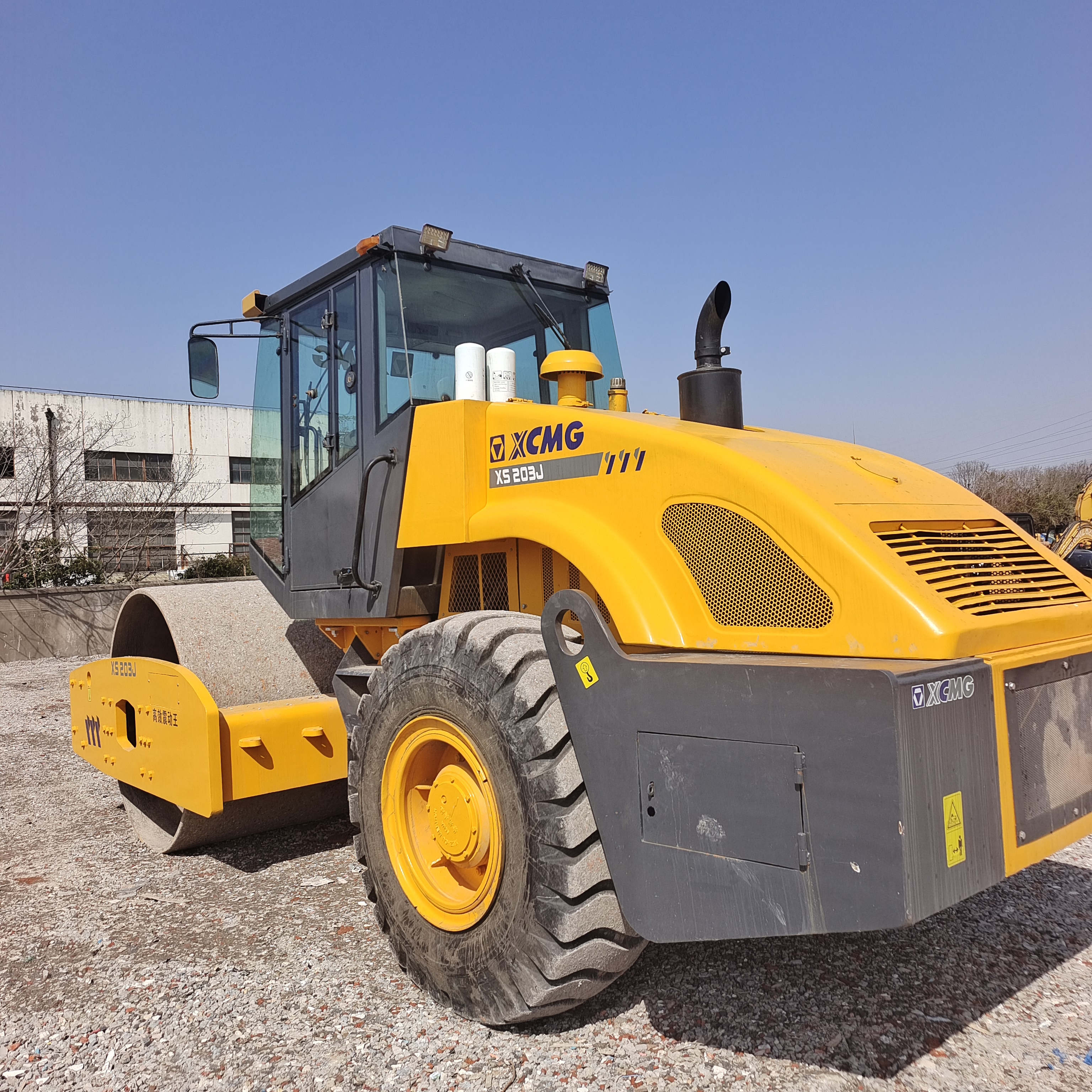 Máquina Compactadora de Acero XCMG Usada Xs203j China 18 Tonelada Rodillo Vibratorio de Tambor Simple de Segunda Mano