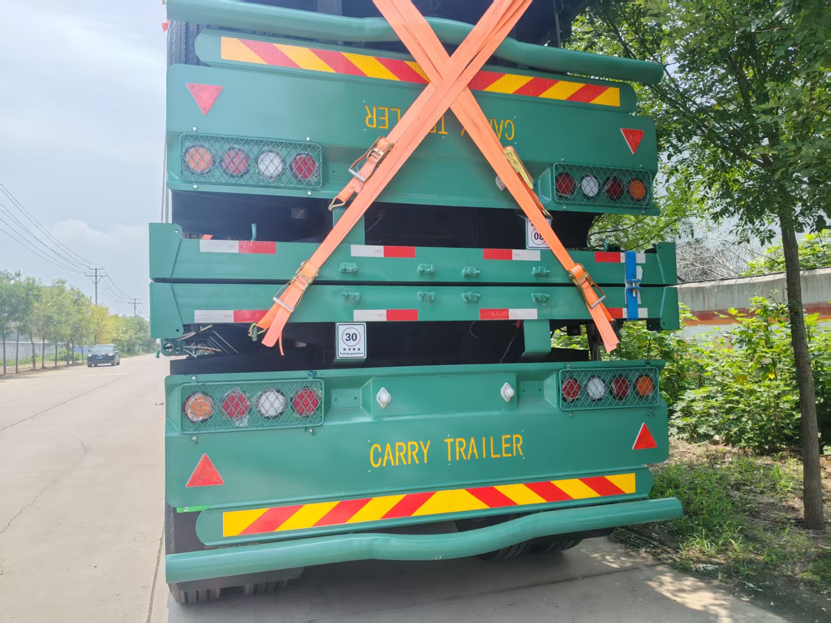 Heavy Duty Low Platform Semi Trailer for Excavator Delivery
