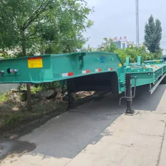 Heavy Duty Low Platform Semi Trailer for Excavator Delivery