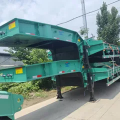 Heavy Duty Low Platform Semi Trailer for Excavator Delivery