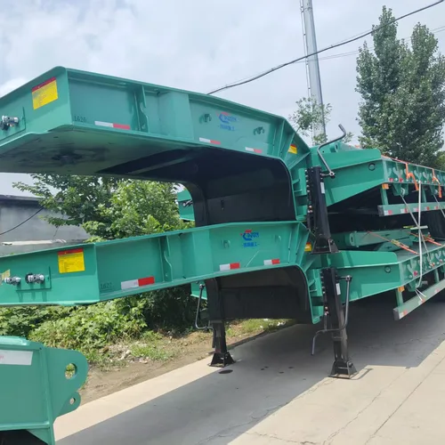 Heavy Duty Low Platform Semi Trailer for Excavator Delivery